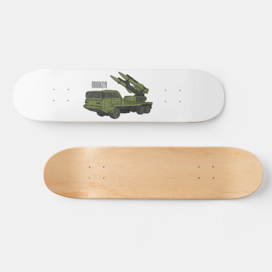 Afbeelding van de cartoon van militaire raketten persoonlijk skateboard (Horizontaal)
