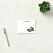 Afbeelding van de cartoon van militaire raketten post-it® notes (Kantoor)