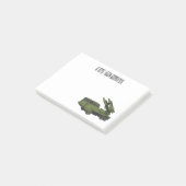Afbeelding van de cartoon van militaire raketten post-it® notes (Schuin)