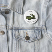 Afbeelding van de cartoon van militaire raketten ronde button 5,7 cm (In situ)