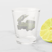 Afbeelding van de cartoon van militaire raketten shot glas (Achterkant)
