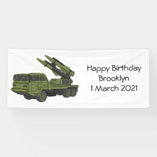 Afbeelding van de cartoon van militaire raketten spandoek