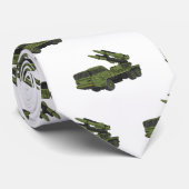 Afbeelding van de cartoon van militaire raketten stropdas (Opgerold)