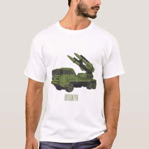 Afbeelding van de cartoon van militaire raketten t-shirt