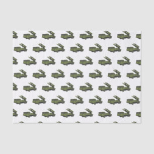 Afbeelding van de cartoon van militaire raketten tissuepapier