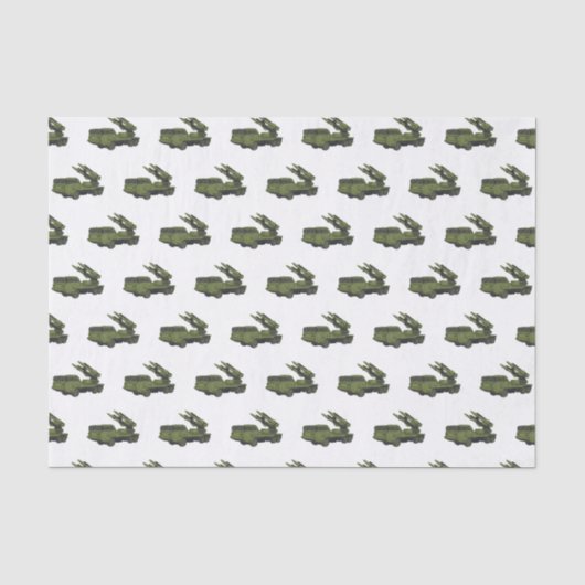 Afbeelding van de cartoon van militaire raketten tissuepapier (Voorkant)