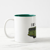 Afbeelding van de cartoon van militaire raketten tweekleurige koffiemok (Links)