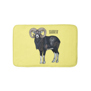 Afbeelding van de cartoon van Mouflon-schapen Badmat