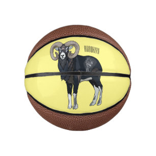 Afbeelding van de cartoon van Mouflon-schapen Basketbal