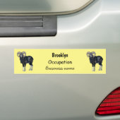 Afbeelding van de cartoon van Mouflon-schapen Bumpersticker (Op auto)
