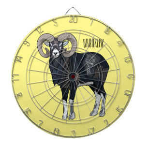 Afbeelding van de cartoon van Mouflon-schapen Dartbord