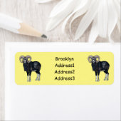 Afbeelding van de cartoon van Mouflon-schapen Etiket (Insitu)