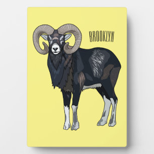 Afbeelding van de cartoon van Mouflon-schapen Fotoplaat