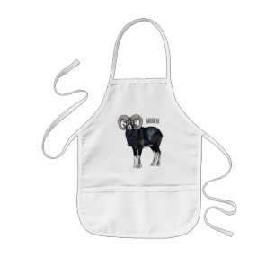 Afbeelding van de cartoon van Mouflon-schapen Kinder Schort