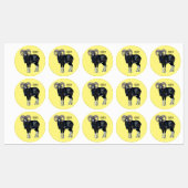 Afbeelding van de cartoon van Mouflon-schapen Labels (Vel)