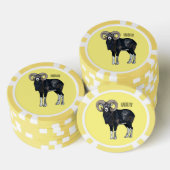 Afbeelding van de cartoon van Mouflon-schapen Poker Chips (Opstapeling)