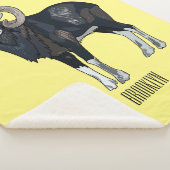 Afbeelding van de cartoon van Mouflon-schapen Sherpa Deken (3/4)