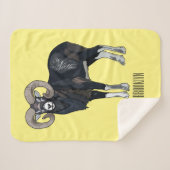 Afbeelding van de cartoon van Mouflon-schapen Sherpa Deken (Voorkant (horizontaal))