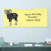Afbeelding van de cartoon van Mouflon-schapen Spandoek (Beurs)