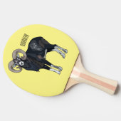Afbeelding van de cartoon van Mouflon-schapen Tafeltennisbatje (Zijkant)
