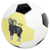 Afbeelding van de cartoon van Mouflon-schapen Voetbal (Drie kwart)
