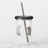 Afbeelding van de cartoon van olifantenzegels acryl drinkbeker (Links)