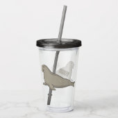 Afbeelding van de cartoon van olifantenzegels acryl drinkbeker (Achterkant)