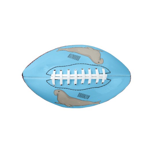 Afbeelding van de cartoon van olifantenzegels american football (Voorkant)