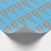 Afbeelding van de cartoon van olifantenzegels cadeaupapier (Hoek)