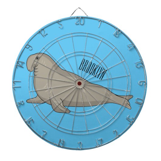 Afbeelding van de cartoon van olifantenzegels dartbord (Voorkant)