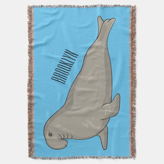 Afbeelding van de cartoon van olifantenzegels deken (Voorkant Verticaal)