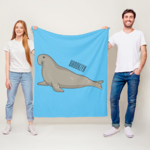 Afbeelding van de cartoon van olifantenzegels fleece deken