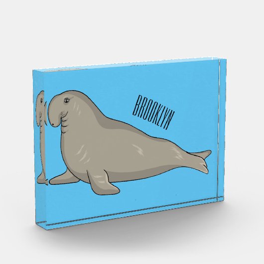 Afbeelding van de cartoon van olifantenzegels fotoblokken (Links)