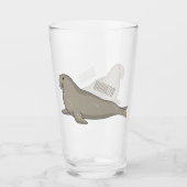 Afbeelding van de cartoon van olifantenzegels glas (Voorkant)