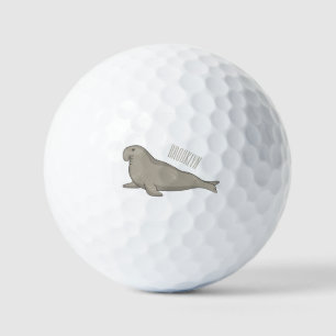 Afbeelding van de cartoon van olifantenzegels golfballen