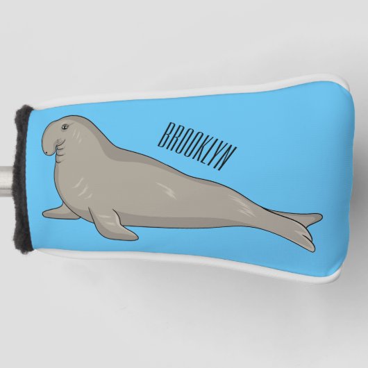 Afbeelding van de cartoon van olifantenzegels golfheadcover (Voorkant)