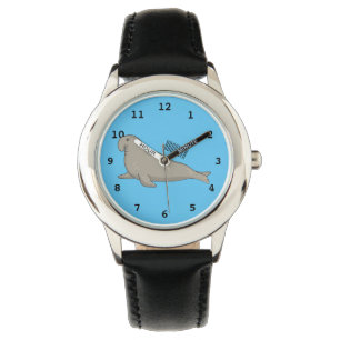 Afbeelding van de cartoon van olifantenzegels horloge