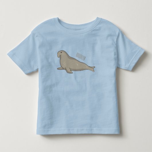 Afbeelding van de cartoon van olifantenzegels kinder shirts (Voorkant)
