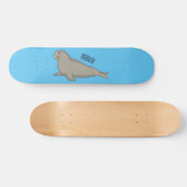 Afbeelding van de cartoon van olifantenzegels persoonlijk skateboard (Horizontaal)