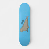 Afbeelding van de cartoon van olifantenzegels persoonlijk skateboard (Voorkant)