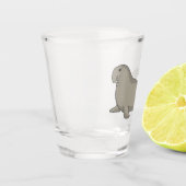 Afbeelding van de cartoon van olifantenzegels shot glas (Links)