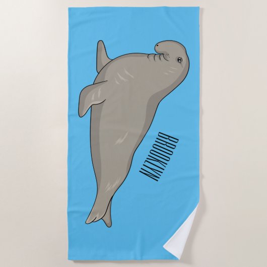 Afbeelding van de cartoon van olifantenzegels strandlaken (Voorkant)