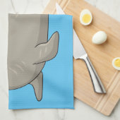 Afbeelding van de cartoon van olifantenzegels theedoek (Quarter Fold)