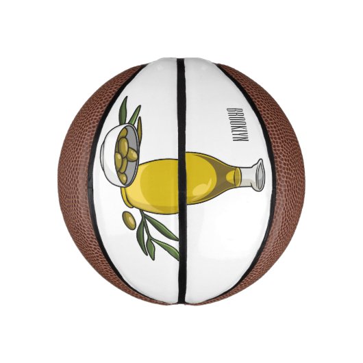 Afbeelding van de cartoon van olijfolie basketbal (Verticaal)