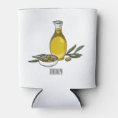 Afbeelding van de cartoon van olijfolie blikjeskoeler (Voorkant)