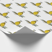 Afbeelding van de cartoon van olijfolie cadeaupapier (Hoek)