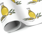 Afbeelding van de cartoon van olijfolie cadeaupapier (Rol Hoek)