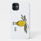 Afbeelding van de cartoon van olijfolie Case-Mate iPhone case (Achterkant)