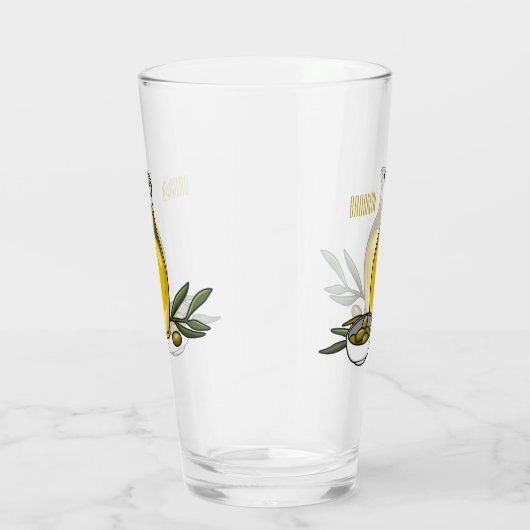Afbeelding van de cartoon van olijfolie glas (Rechts)