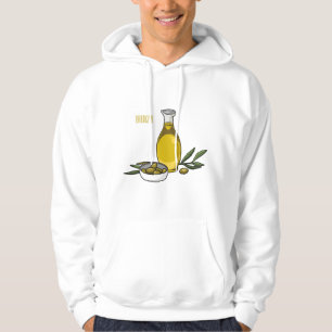 Afbeelding van de cartoon van olijfolie hoodie